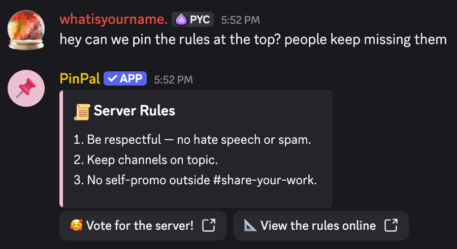 Rules Panel